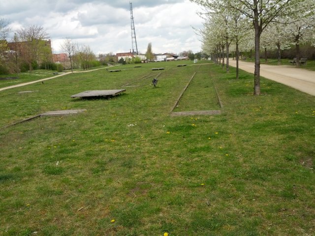 Bahntrassenradeln in Halle