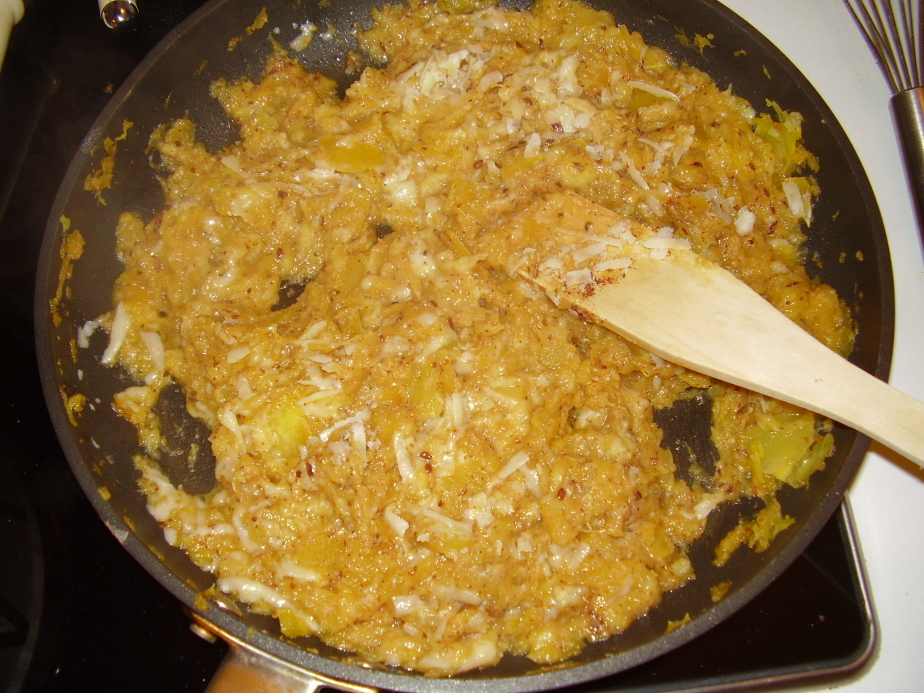 Gefüllte Eierkuchen mit Kürbis-Banane