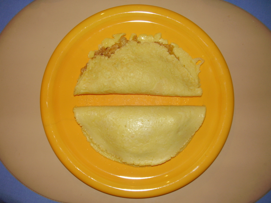 Gefüllte Eierkuchen mit Kürbis-Banane