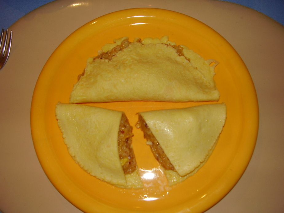 Gefüllte Eierkuchen mit Kürbis-Banane