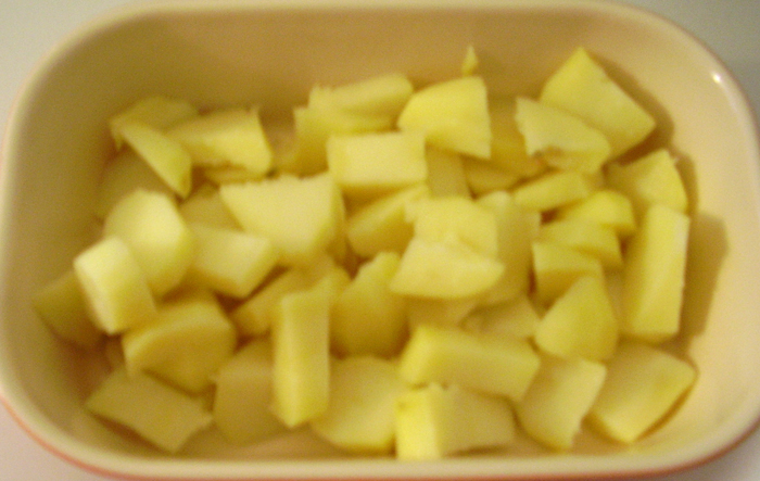 Geschnittene Kartoffeln
