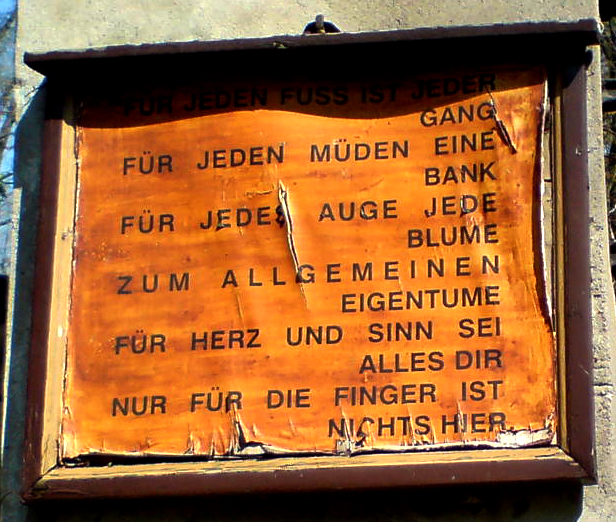Schild Großansicht