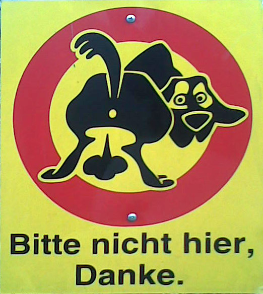 Hundeschild Nähe Franzosenstein