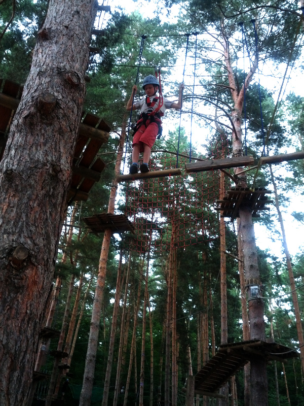 Meine mutigen Neffen im Kletterwald Schwindelfrei im Halleschen Heidebad