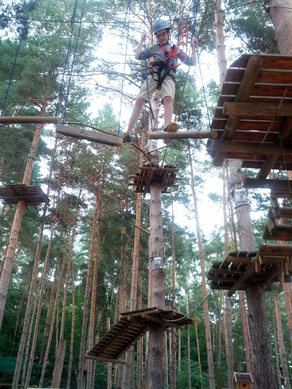 Meine mutigen Neffen im Kletterwald Schwindelfrei im Halleschen Heidebad