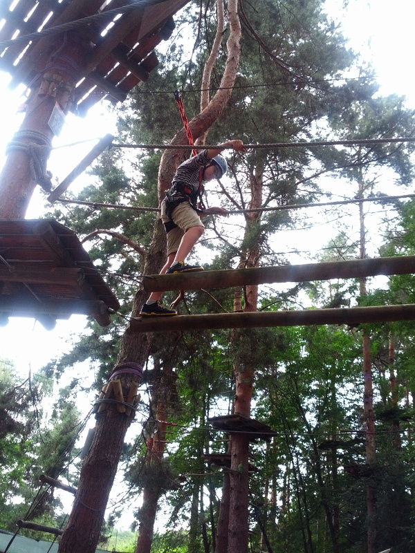Meine mutigen Neffen im Kletterwald Schwindelfrei im Halleschen Heidebad