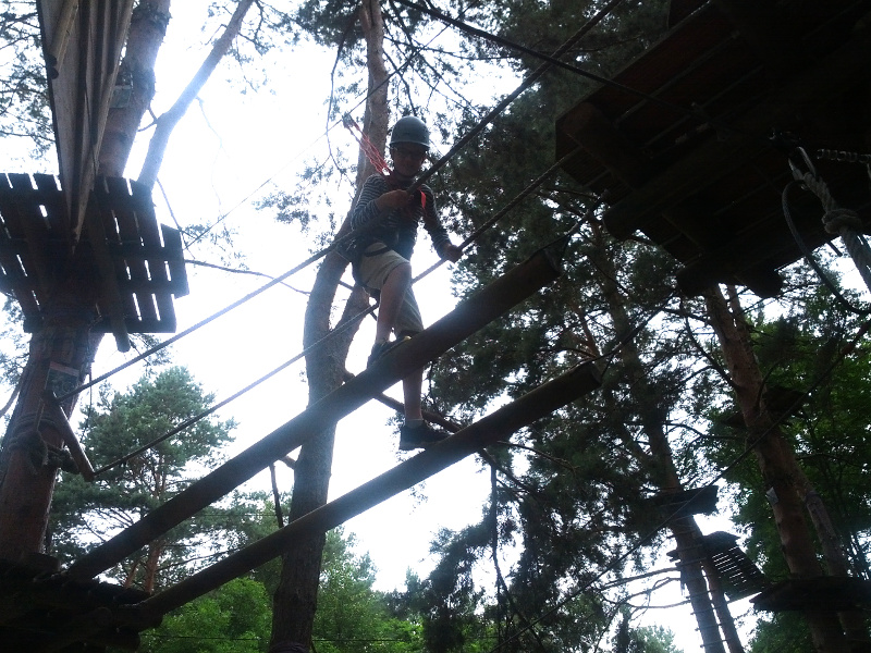 Meine mutigen Neffen im Kletterwald Schwindelfrei im Halleschen Heidebad