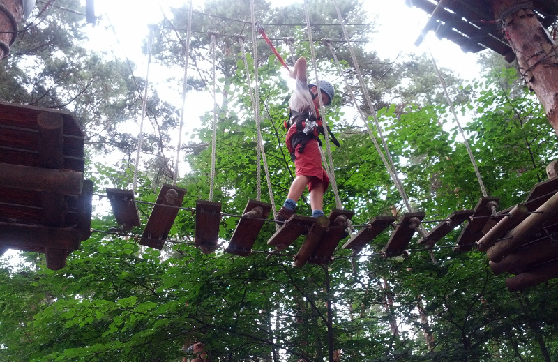Meine mutigen Neffen im Kletterwald Schwindelfrei im Halleschen Heidebad