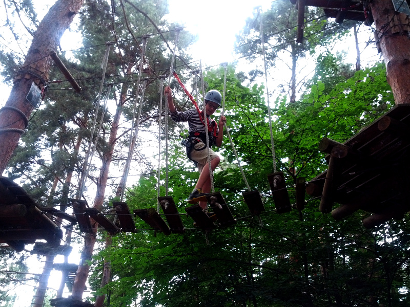 Meine mutigen Neffen im Kletterwald Schwindelfrei im Halleschen Heidebad