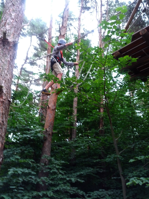 Meine mutigen Neffen im Kletterwald Schwindelfrei im Halleschen Heidebad