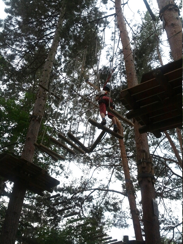 Meine mutigen Neffen im Kletterwald Schwindelfrei im Halleschen Heidebad