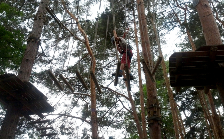Meine mutigen Neffen im Kletterwald Schwindelfrei im Halleschen Heidebad
