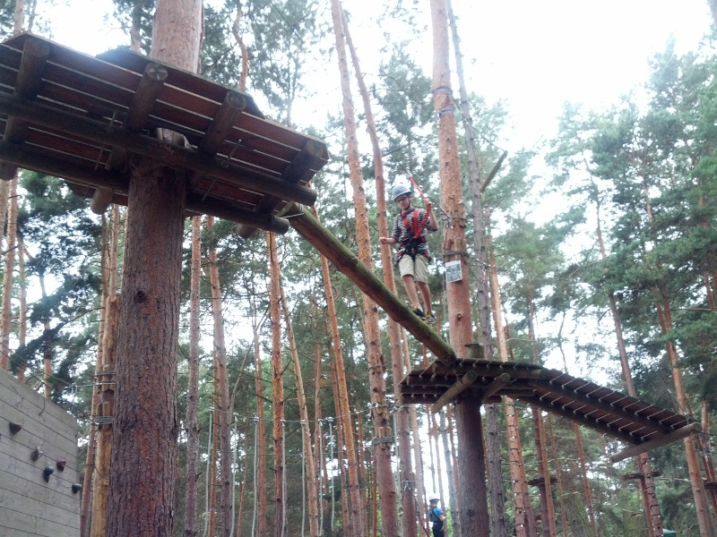 Meine mutigen Neffen im Kletterwald Schwindelfrei im Halleschen Heidebad