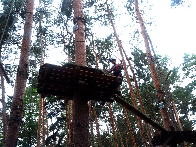 Meine mutigen Neffen im Kletterwald Schwindelfrei im Halleschen Heidebad