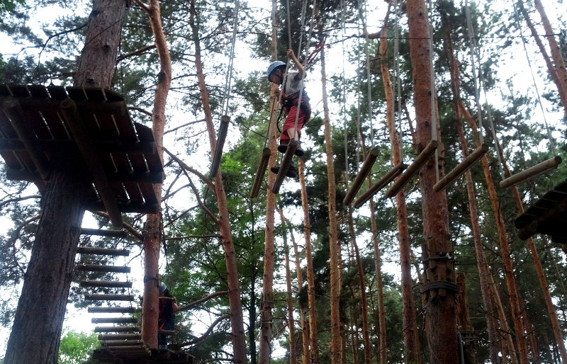 Meine mutigen Neffen im Kletterwald Schwindelfrei im Halleschen Heidebad