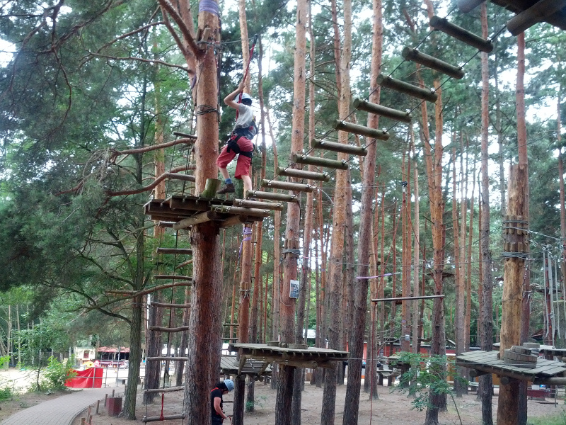 Meine mutigen Neffen im Kletterwald Schwindelfrei im Halleschen Heidebad