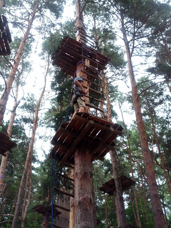 Meine mutigen Neffen im Kletterwald Schwindelfrei im Halleschen Heidebad