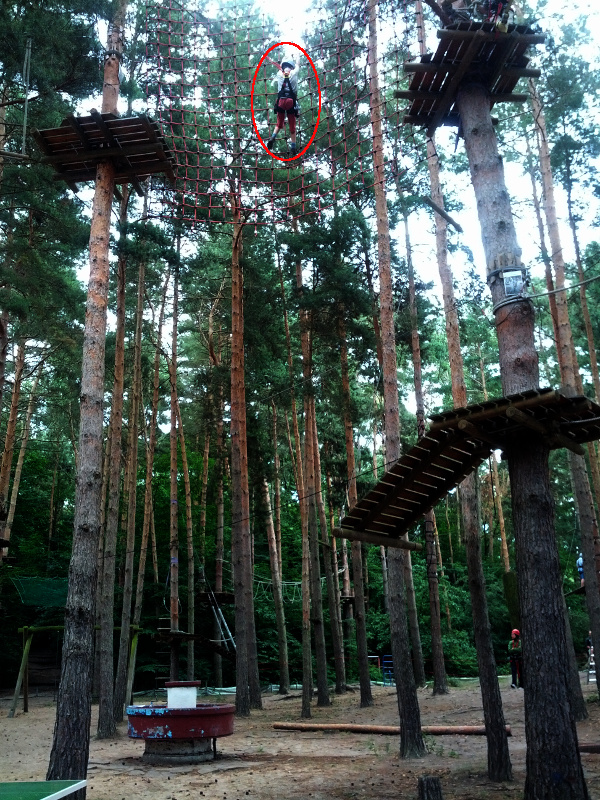 Meine mutigen Neffen im Kletterwald Schwindelfrei im Halleschen Heidebad