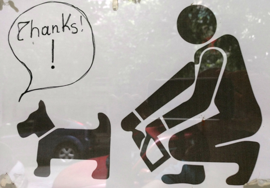 Hundeschild in Athen